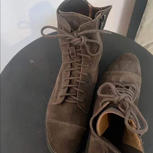 Lucky Brand Brown Lace-Up Boots - Picture 3 of 4